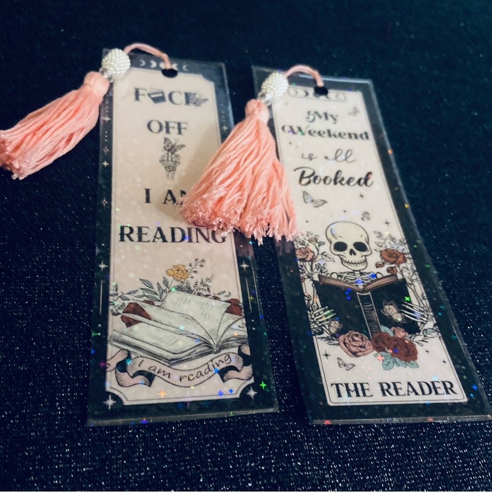 Pink Tassel Bookmarks
